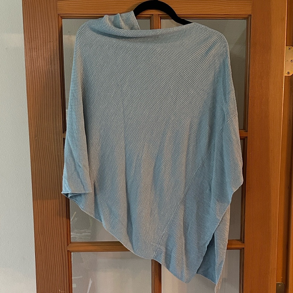 J. Jill Linen Blend Triangle Poncho Sweater